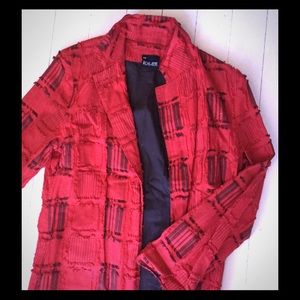 Paris find. Long cotton red coat.